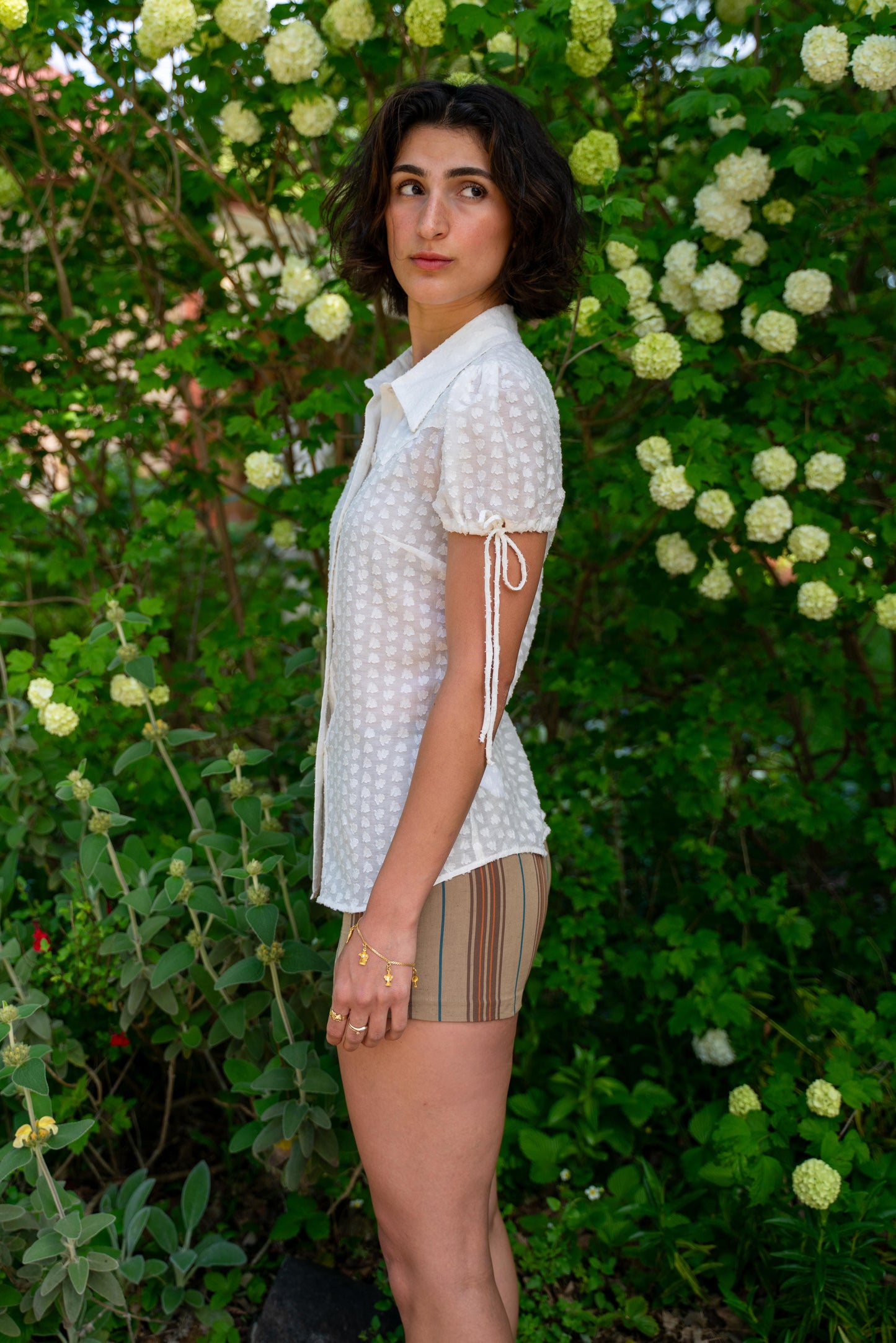 Suki Shorts in Stripe Suiting