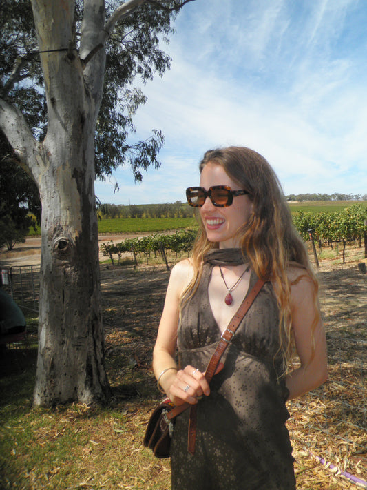 halter dress digital photography brown silk adelaide australia made designer handmade