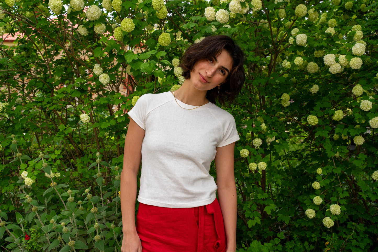 White Raglan T-Shirt - Sample (4)