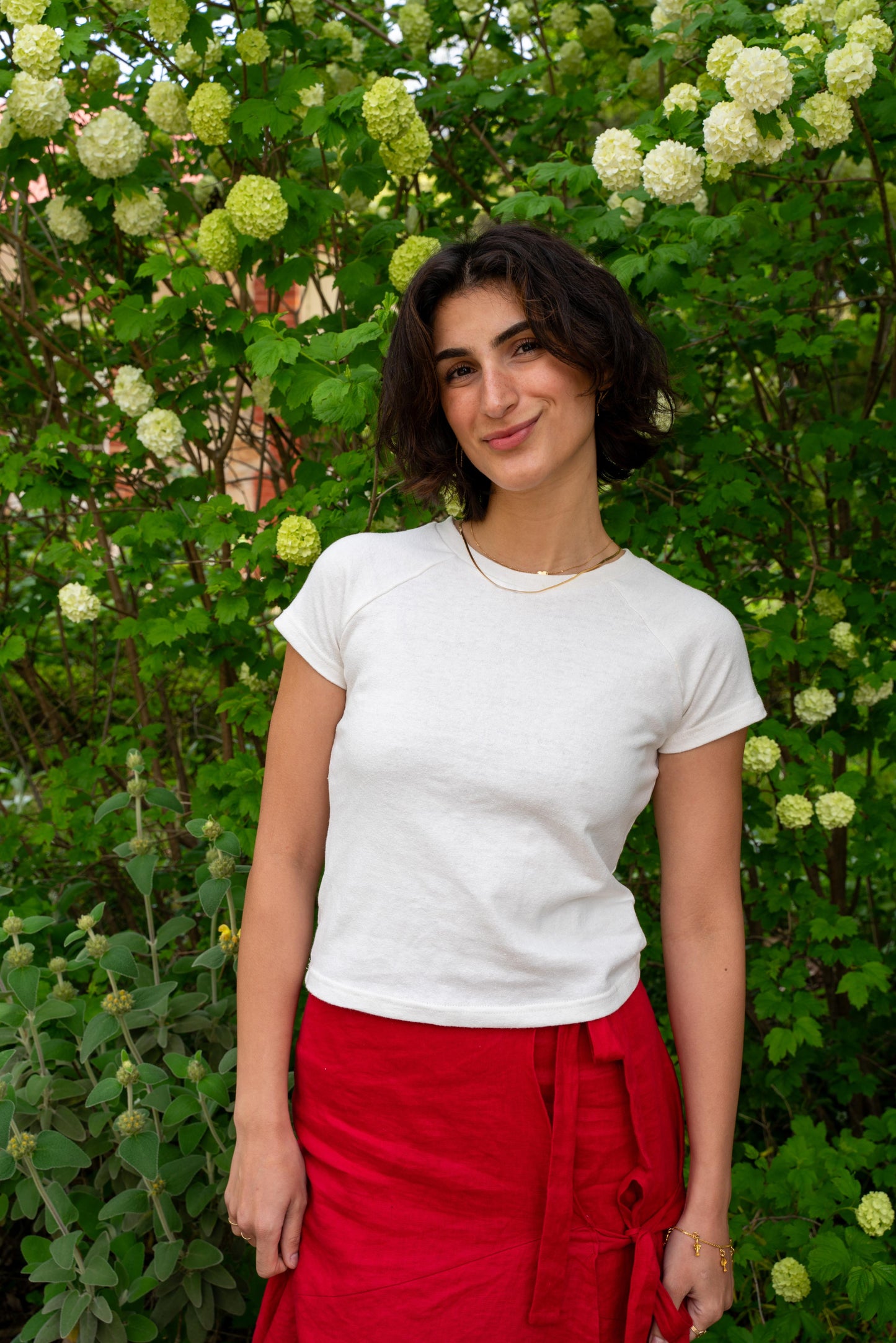 White Raglan T-Shirt - Sample (4)