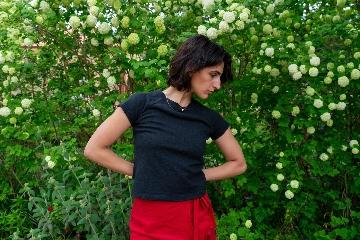 Black Raglan T-Shirt - Ready Made