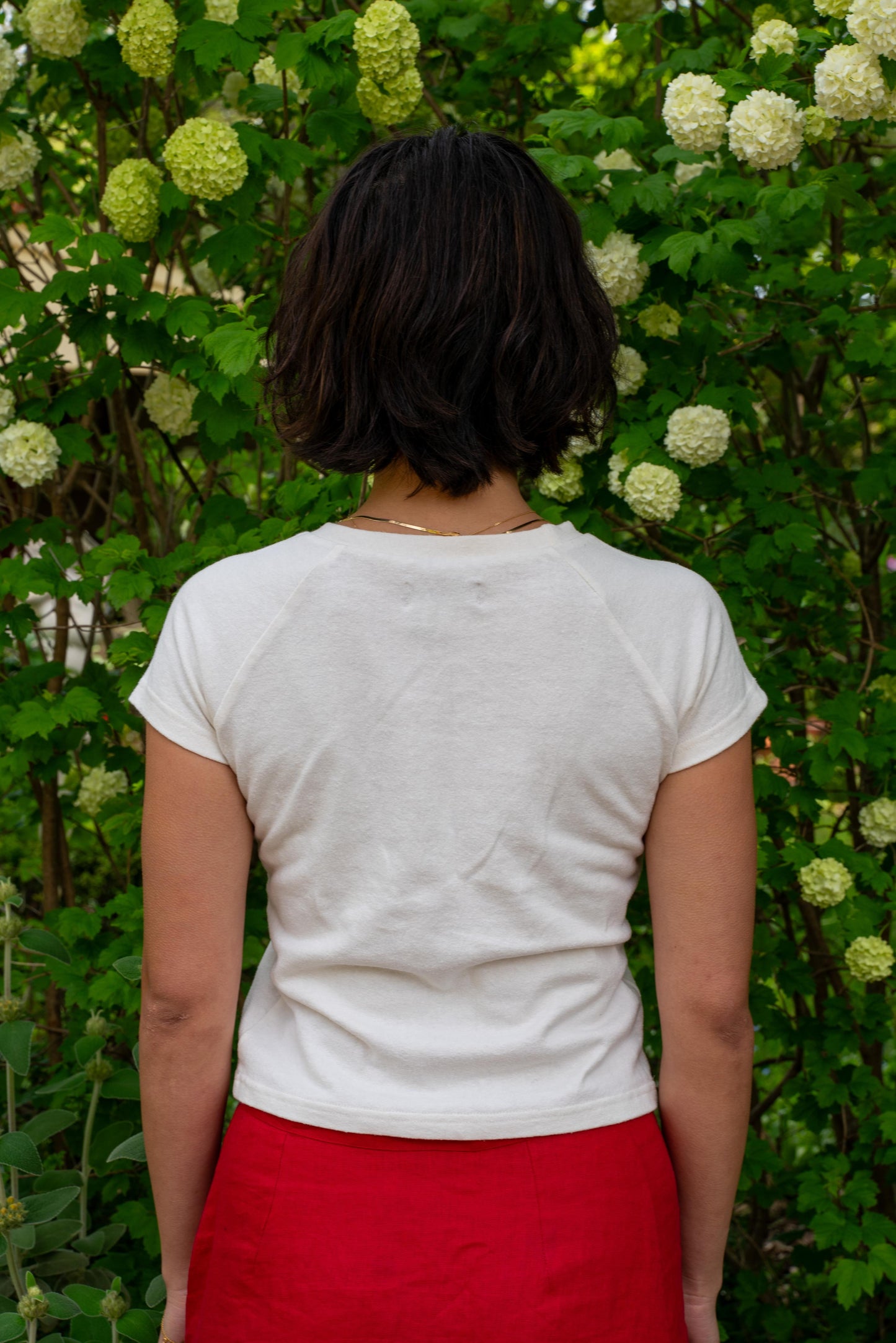 White Raglan T-Shirt - Sample (4)