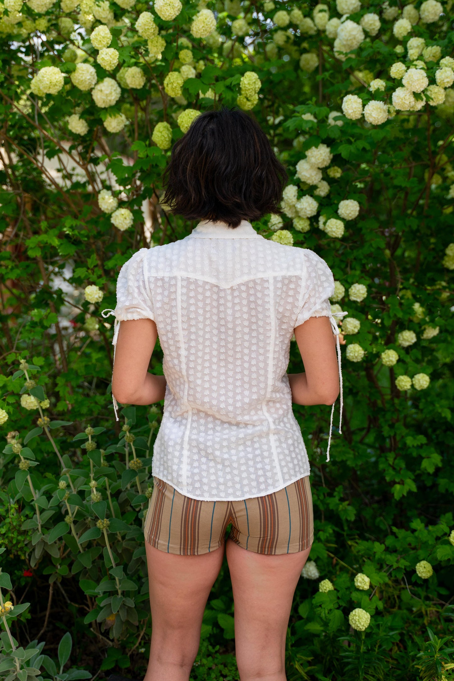 Suki Shorts in Stripe Suiting