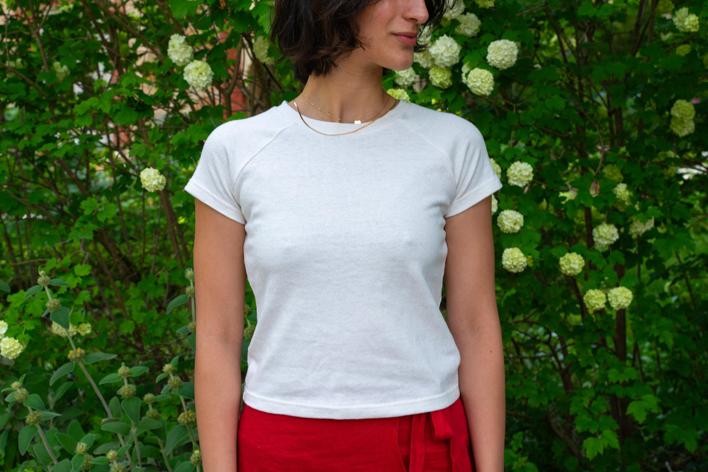 White Raglan T-Shirt - Sample (4)