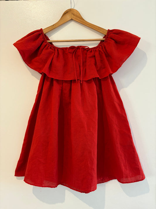 Flock Dress - Red (S)